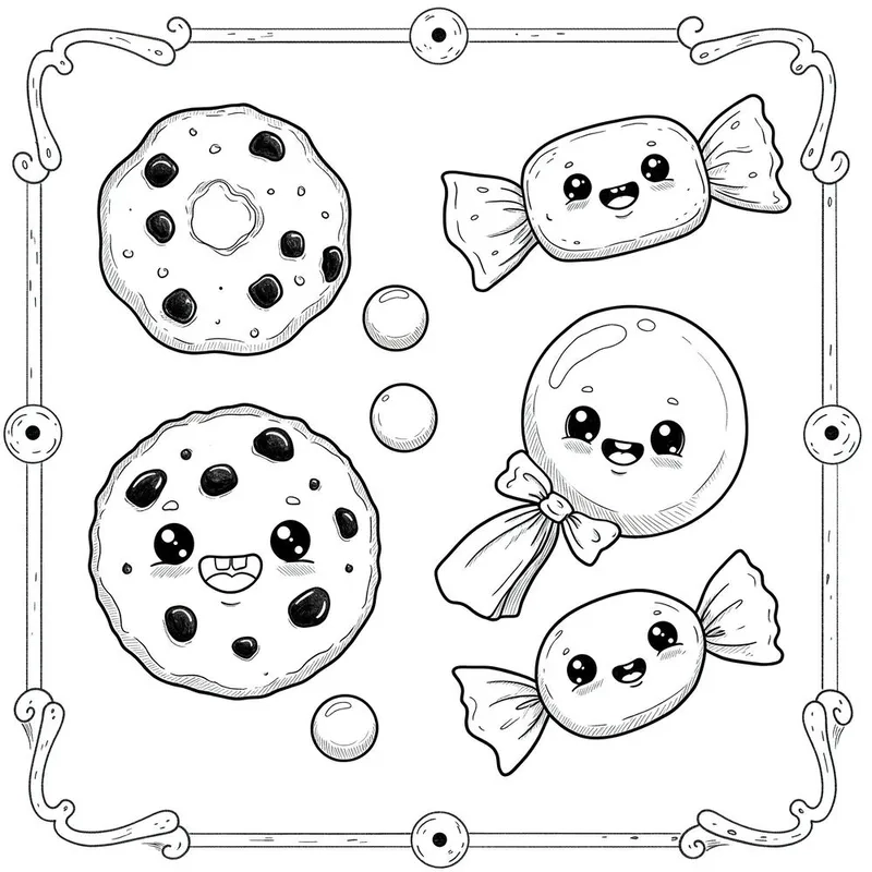 Bé tập to màu ngôi nhà bánh kẹo siêu lung linh