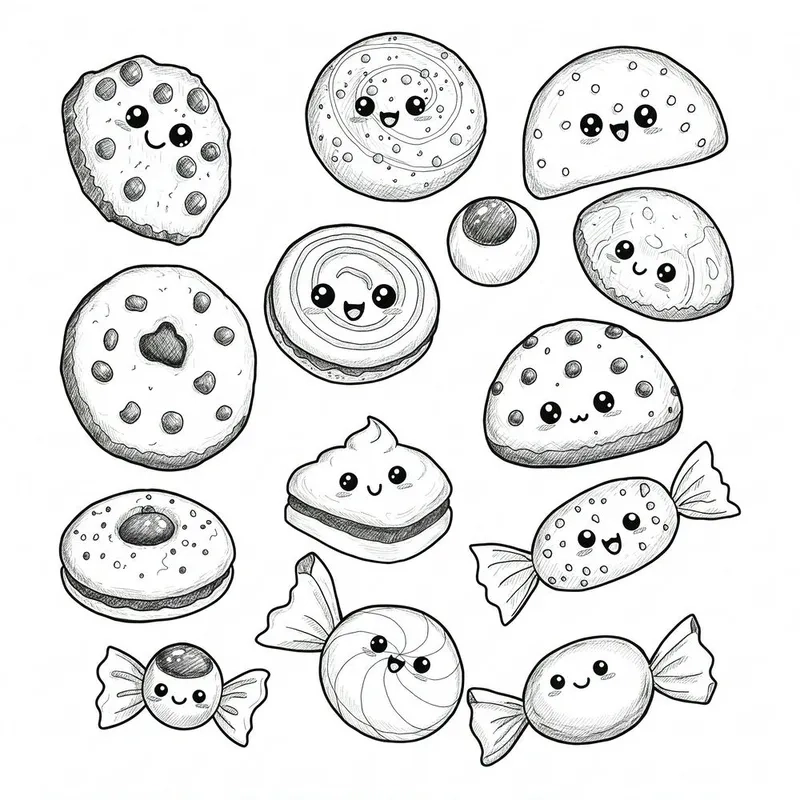 Rèn luyện kỹ năng với tranh to màu bánh kẹo sáng tạo