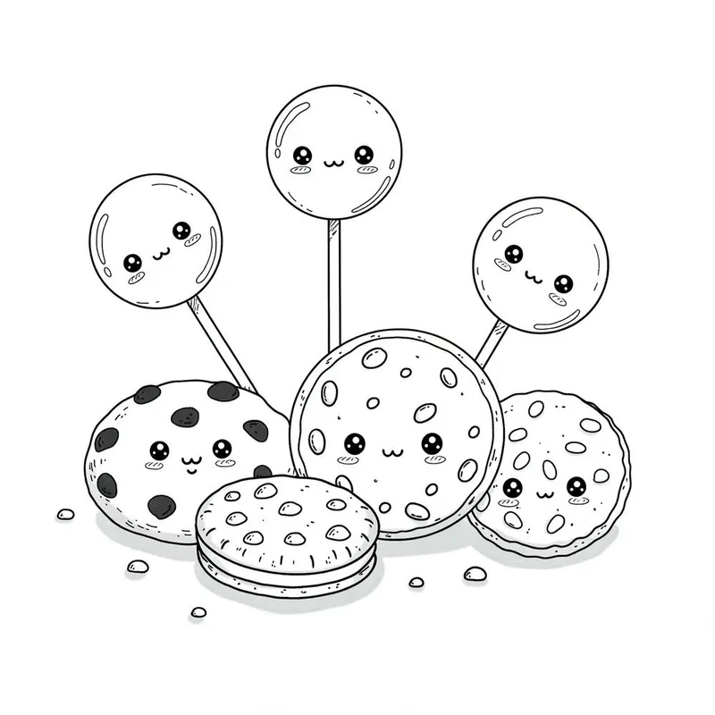 Ý tưởng vẽ tranh bánh kẹo đầy màu sắc cực dễ thương