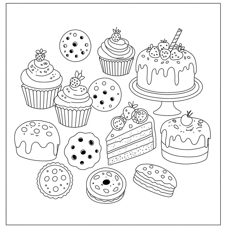 Thỏa sức sáng tạo với bộ tô màu bánh kẹo ngộ nghĩnh