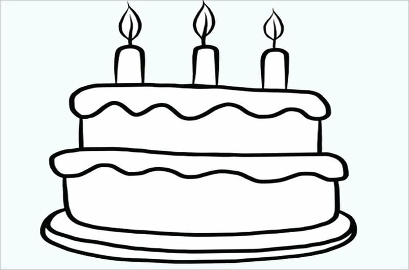 Bộ sưu tập hình ảnh bánh sinh nhật tô màu hấp dẫn