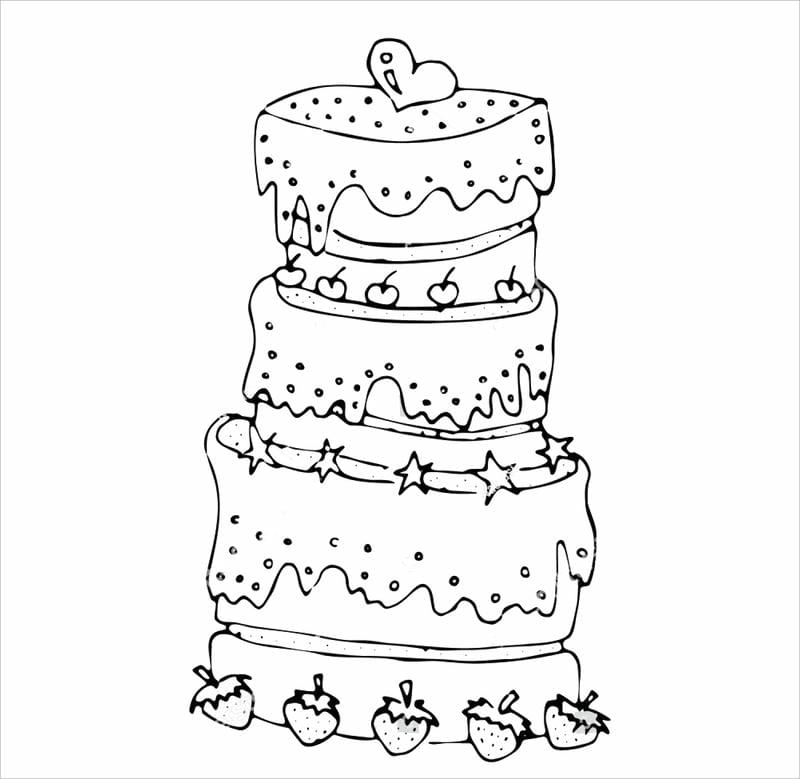 Sáng tạo với bộ vẽ bánh sinh nhật tô màu độc đáo