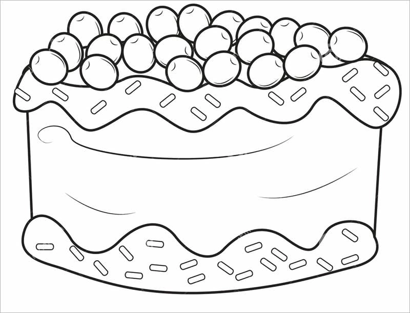 Gợi ý tranh tô màu bánh sinh nhật đẹp cho bé sáng tạo