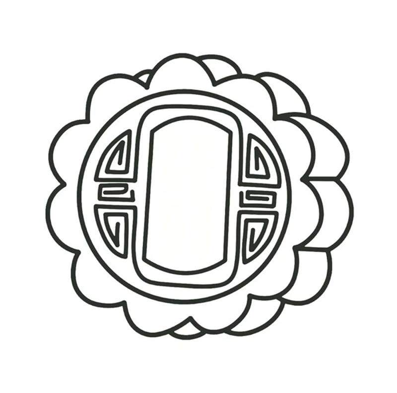 Tải ngay hình tô màu bánh trung thu cực dễ thương