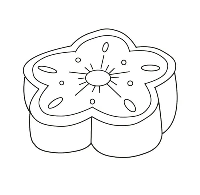 Tranh bánh trung thu vẽ tay đơn giản mà ấn tượng