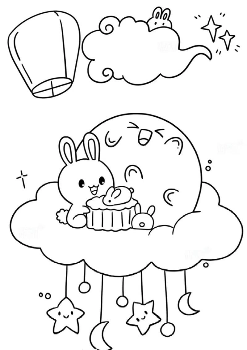 Bé khám phá cách vẽ bánh trung thu cute siêu đáng yêu