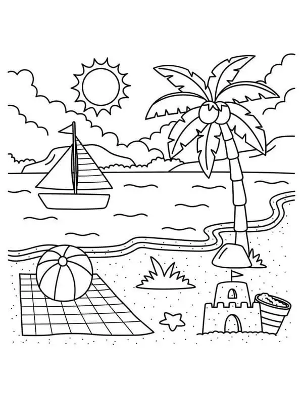 Trải nghiệm mùa hè cùng tô màu bãi biển