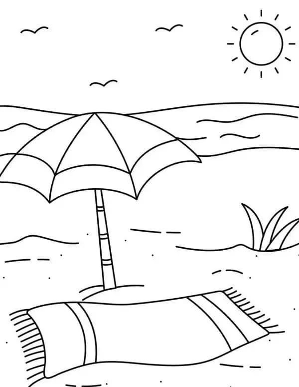 Gợi nhớ kỳ nghỉ với tranh tô màu tắm biển