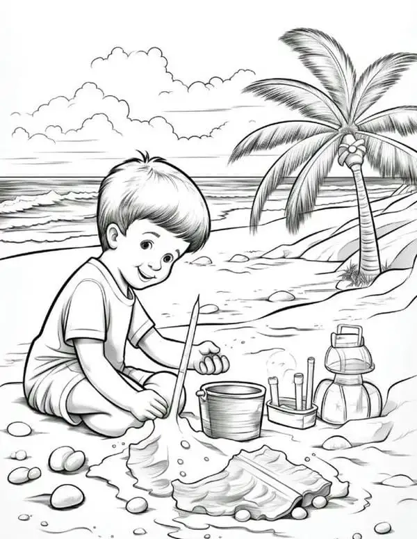 Khám phá thiên nhiên qua tranh tô màu về biển