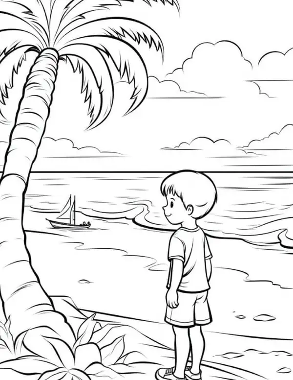 Giúp bé sáng tạo với tranh tô màu con ốc biển