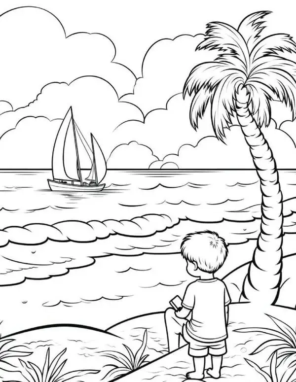 Cùng bé tô sắc cho tranh tô màu các con vật dưới biển