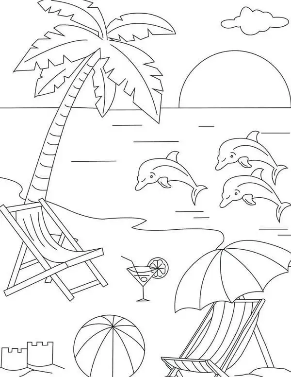Rèn kỹ năng khéo léo với tranh tô màu bãi biển cho bé