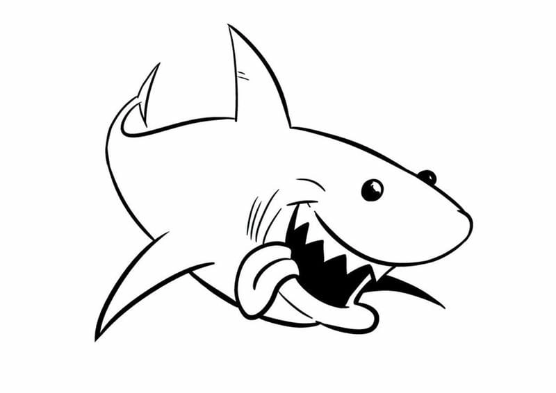Tải ngay bộ cá mập tô màu cho bé miễn phí