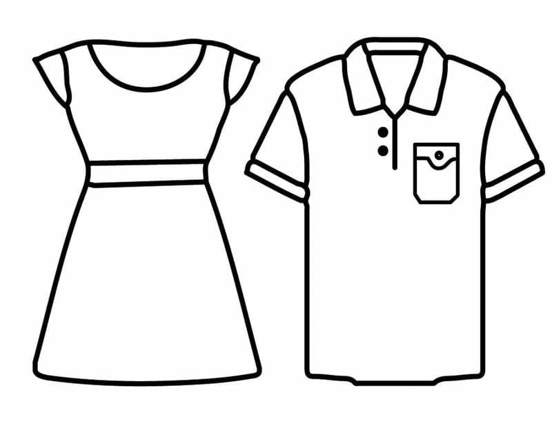 Bé thích khám phá với tranh tô màu cái áo