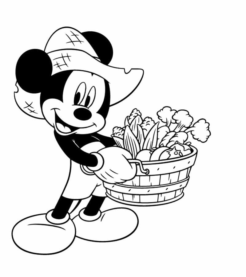 Tải ngay hình chuột mickey cho bé tô màu dễ thương