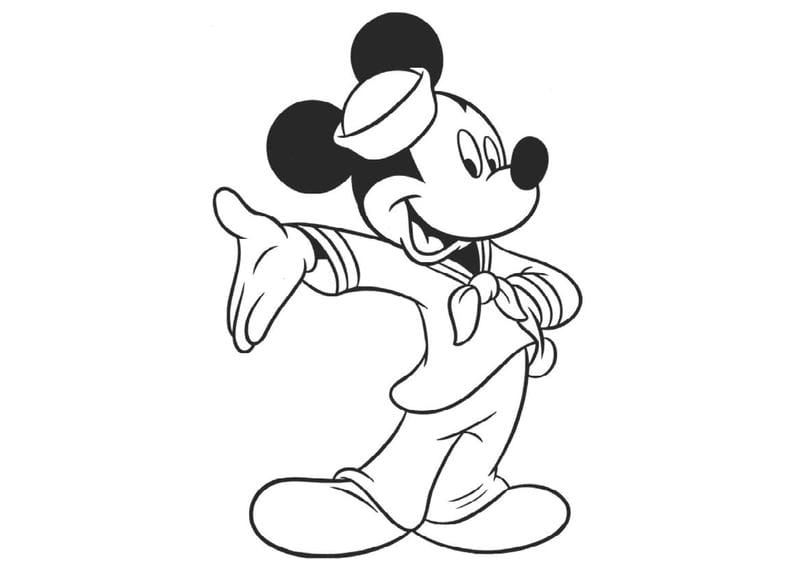 Tuyển chọn hình tô màu chuột mickey sinh động