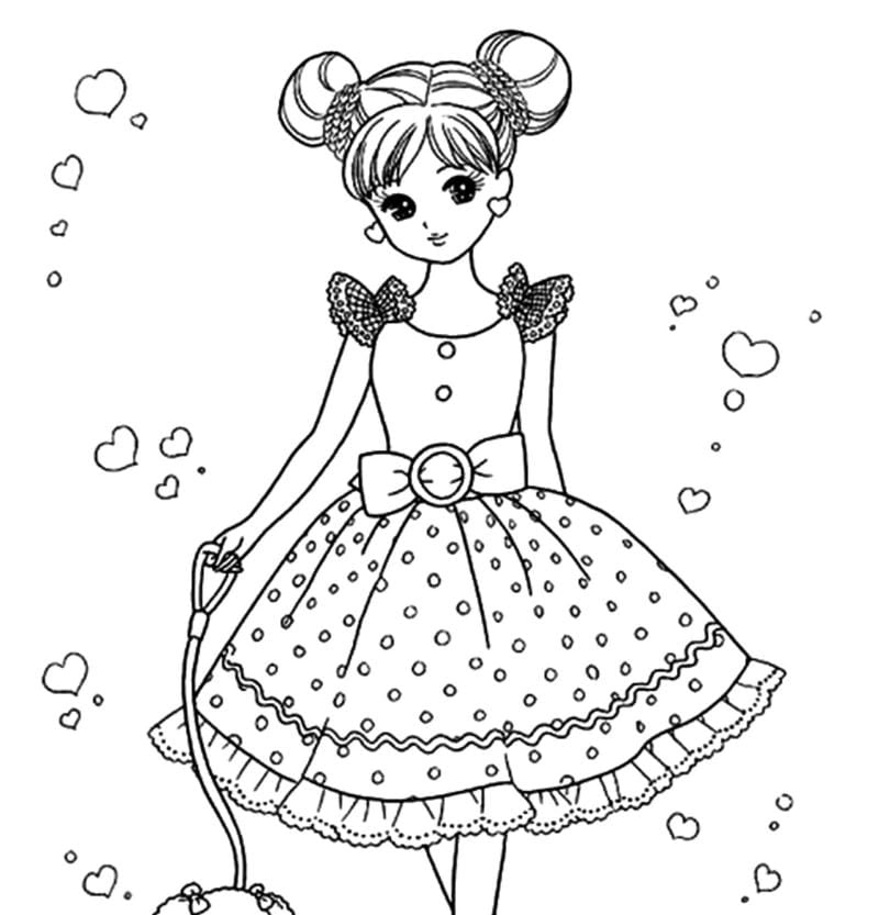 Khám phá tranh tô màu cô gái cực xinh