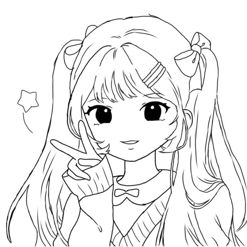 Gợi ý bé chọn tô màu cô gái cute dễ thương