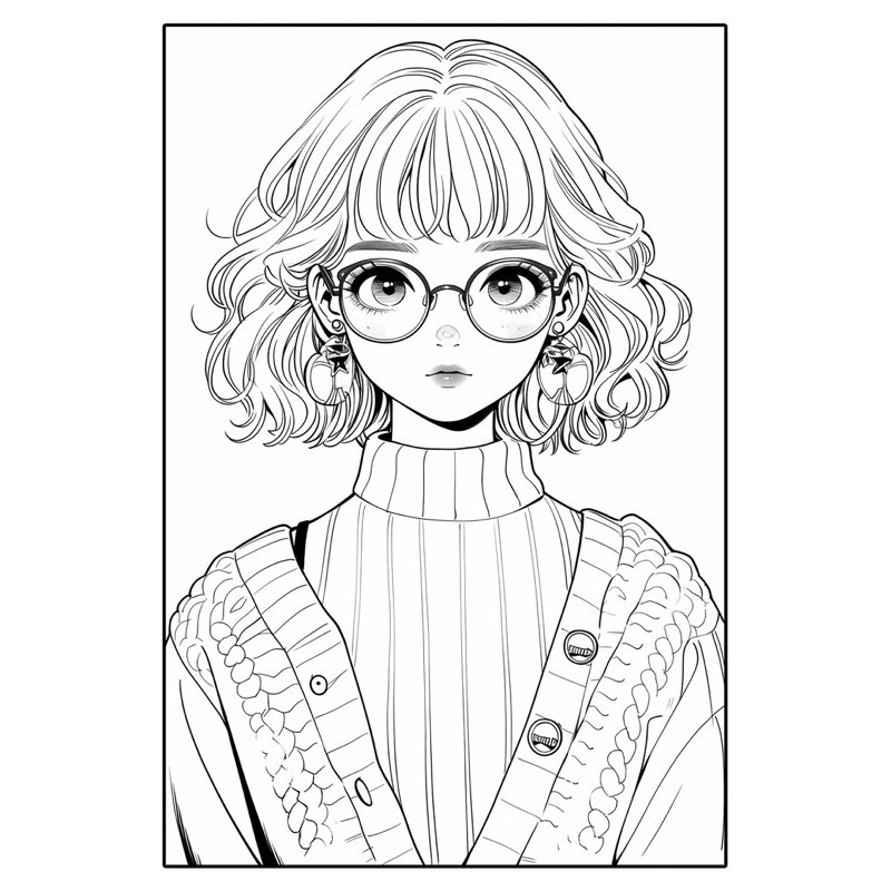 Sáng tạo cùng bộ tô màu hình cô gái mới