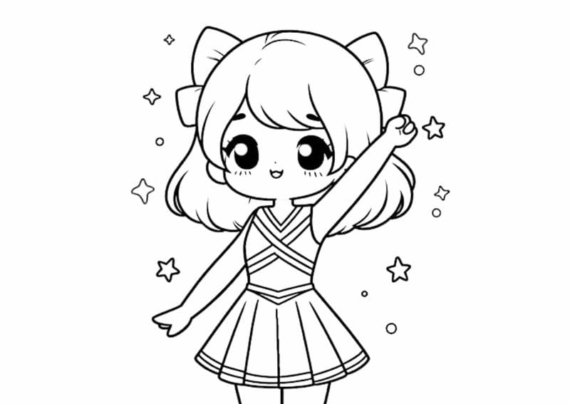 Lung linh với tranh tô màu cô gái mặc váy