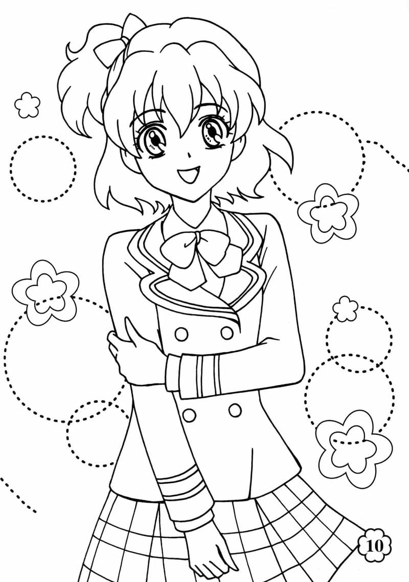 Bé tập tô tranh tô màu cô gái thời trang với phong cách cá tính