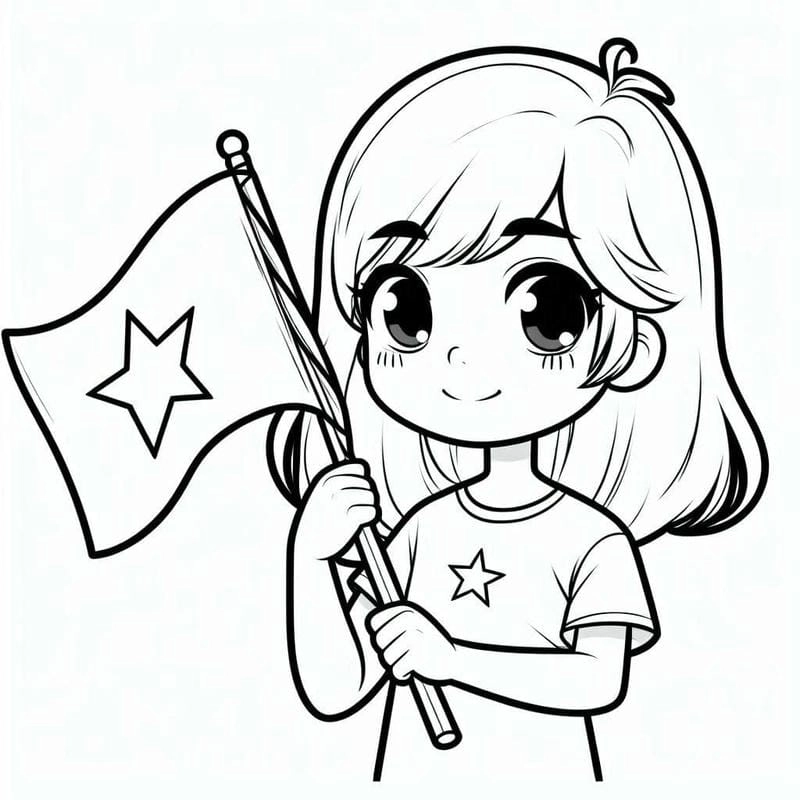 Tải về cho bé tranh tô màu cô gái hiện đại rèn luyện kỹ năng tô màu