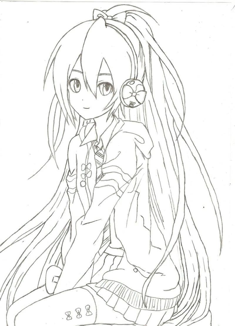 Dễ dàng in tranh tô màu cô gái chất lượng cao cho bé thỏa sức tô