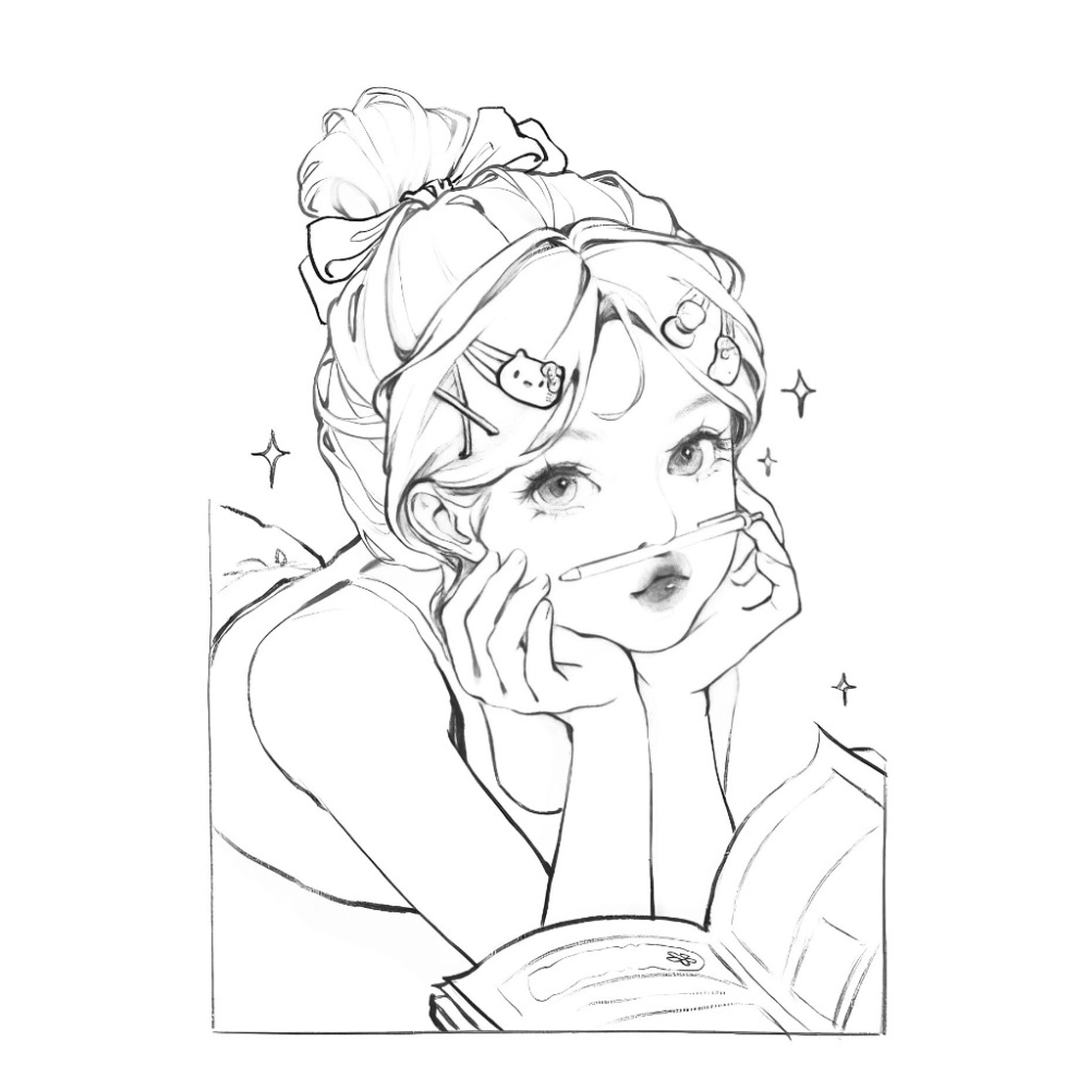 Bộ sưu tập tranh tô màu cô gái hiện đại đẹp