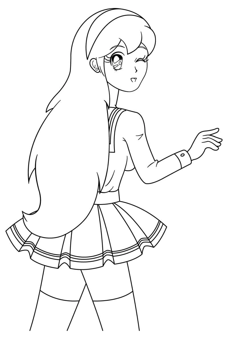 Chọn ngay mẫu tô màu cô gái cực đáng yêu