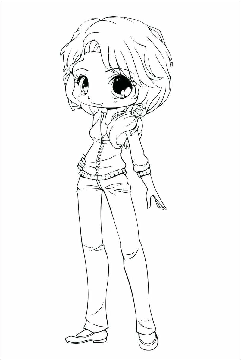 Bé yêu thích tranh tô màu cô gái dễ thương