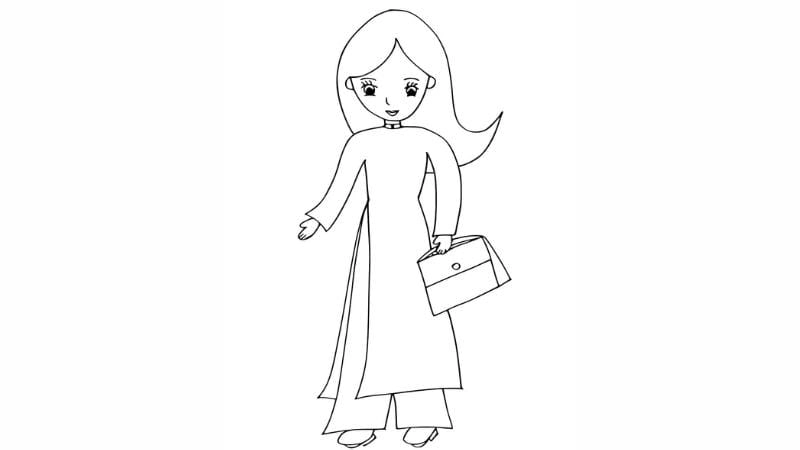 Tranh tô màu cô giáo cho bé sáng tạo mỗi ngày