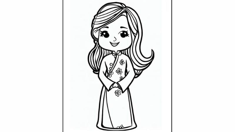 Tô đẹp hình cô giáo tô màu thật đáng yêu