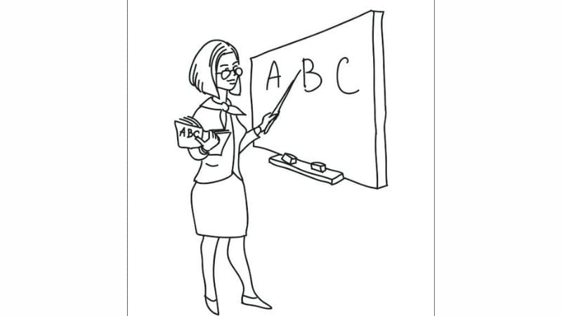 Bộ sưu tập hình cô giáo tô màu đẹp nhất