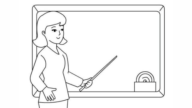 Khám phá ngay hình vẽ tô màu cô giáo sáng tạo