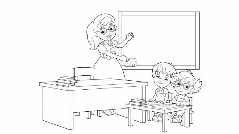 Khám phá bộ tranh tô màu về thầy cô giáo