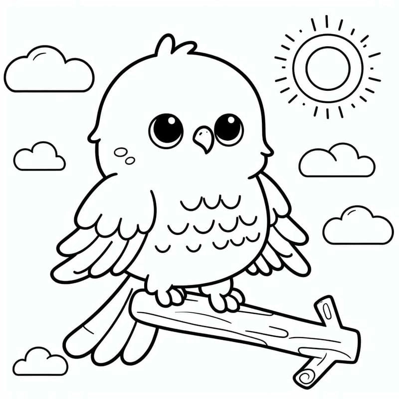 Phát triển tư duy qua bé tô màu con chim