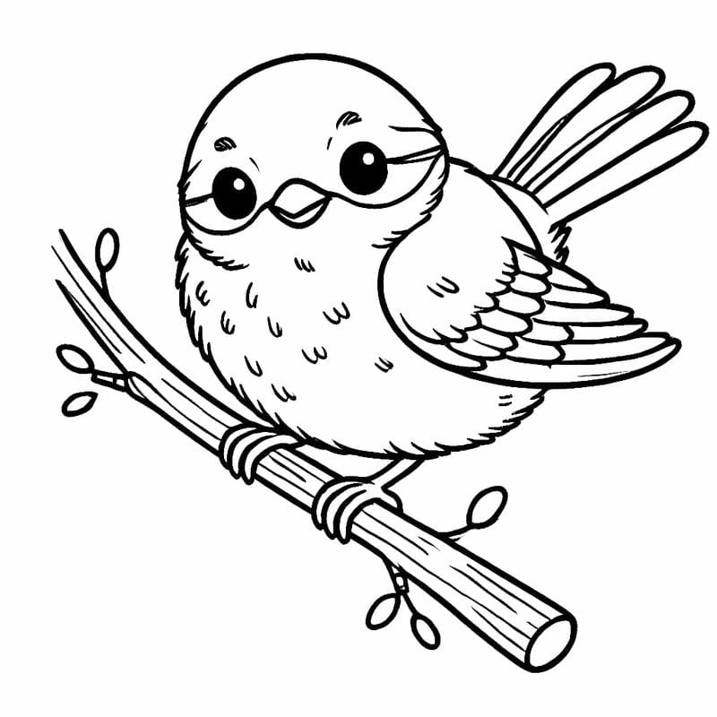 Bé sáng tạo cùng tô màu con chim sẻ
