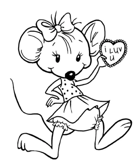 Bé có thể tải và tô hinh to mau con chuot tùy thích