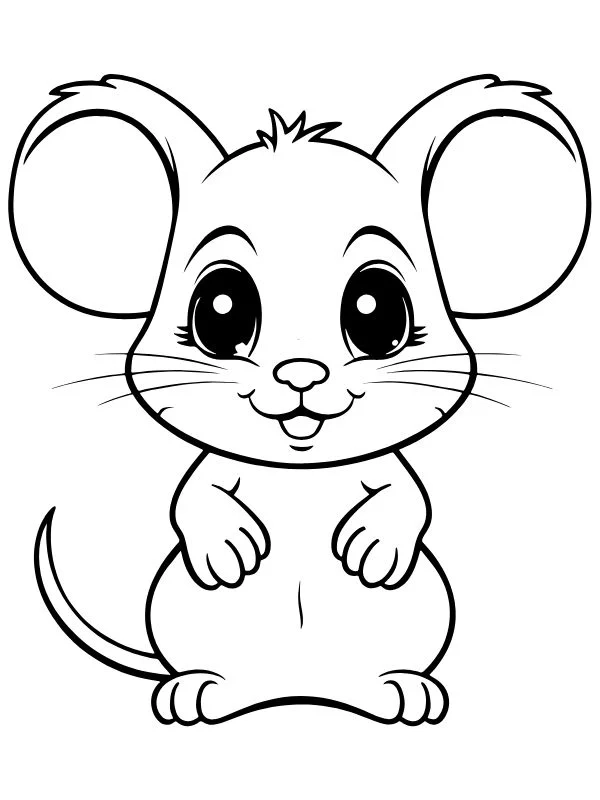 Chọn ngay tranh tô màu con chuột hamster cute