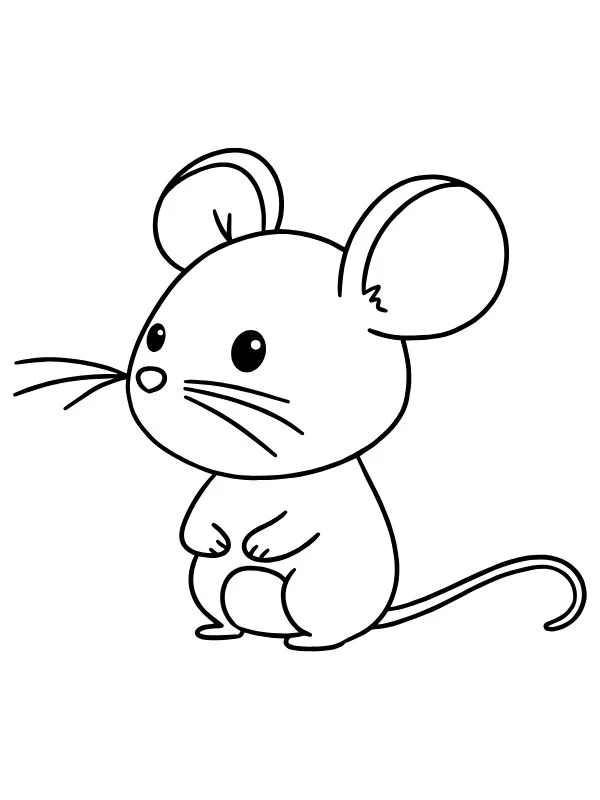 Tranh tô màu con chuột mickey dễ thương
