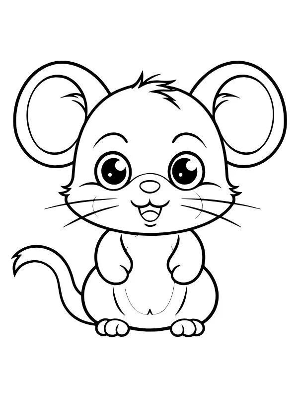 Tranh tô màu con chuột chuột mickey đáng yêu