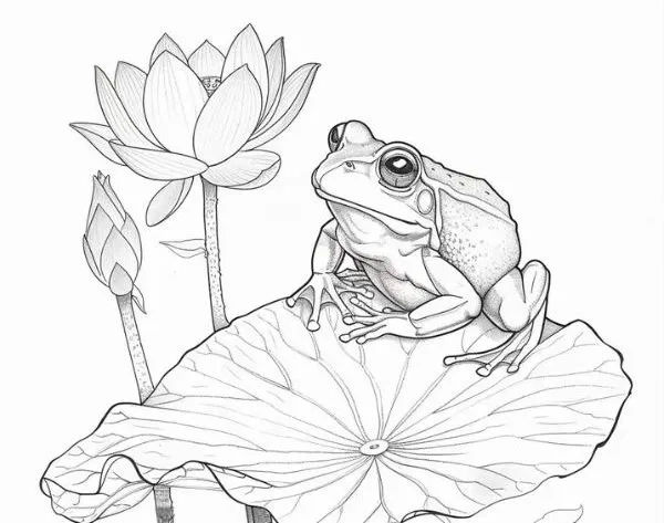 Bé sáng tạo từng nét với tô màu con ếch sinh động