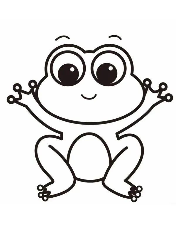 Tổng hợp tranh tô màu con ếch siêu đáng yêu cho bé