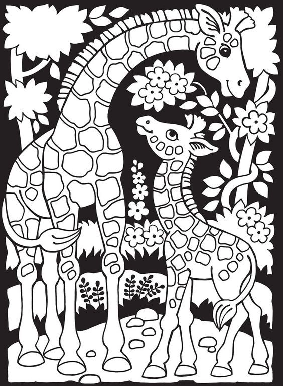 Gợi ý bố mẹ cho bé tập tô màu con hươu cao cổ