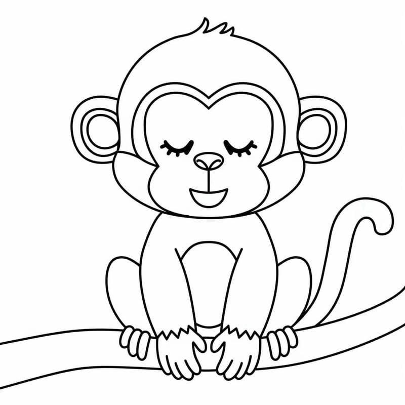 Khám phá hình ảnh con khỉ tô màu siêu dễ thương