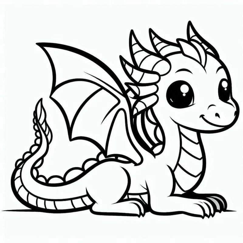 Tải ngay bộ tranh con rồng tô màu