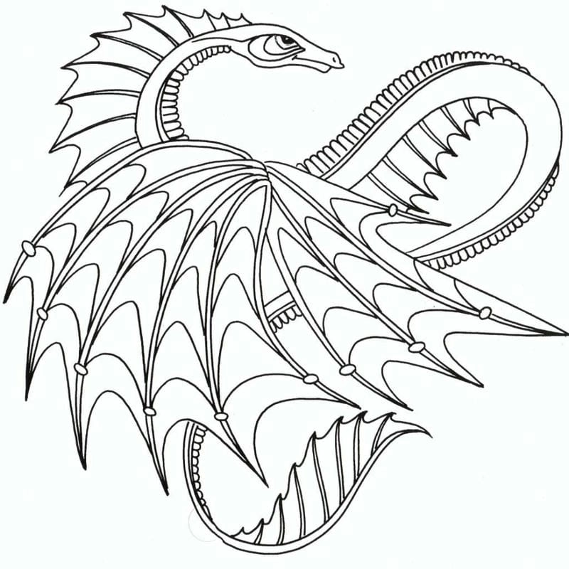 Cho bé làm quen với con rồng tô màu nhiều chi tiết sinh động