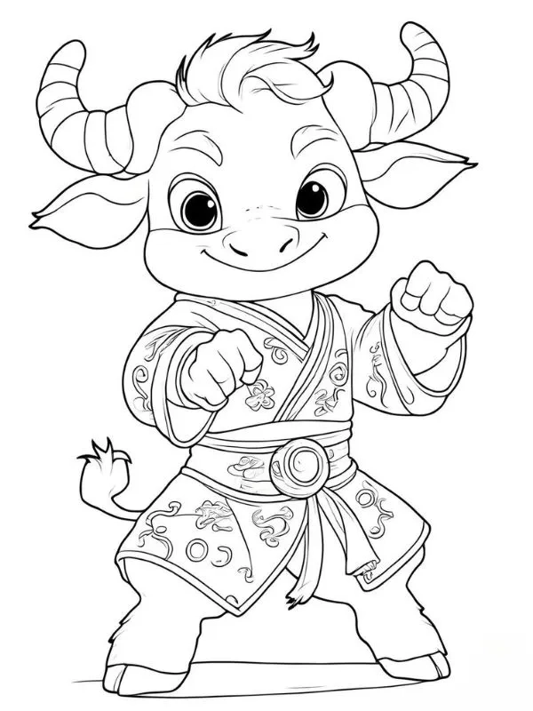 Tham khảo cách vẽ con trâu cute siêu dễ