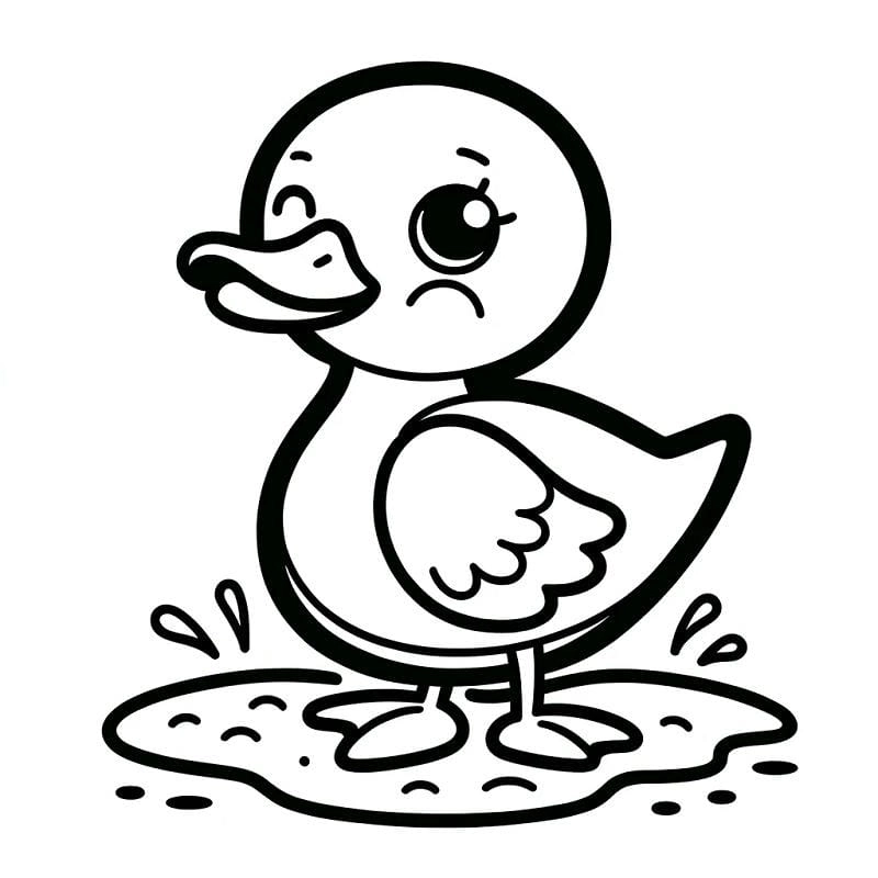 Bé thỏa sức sáng tạo với con vịt tô màu