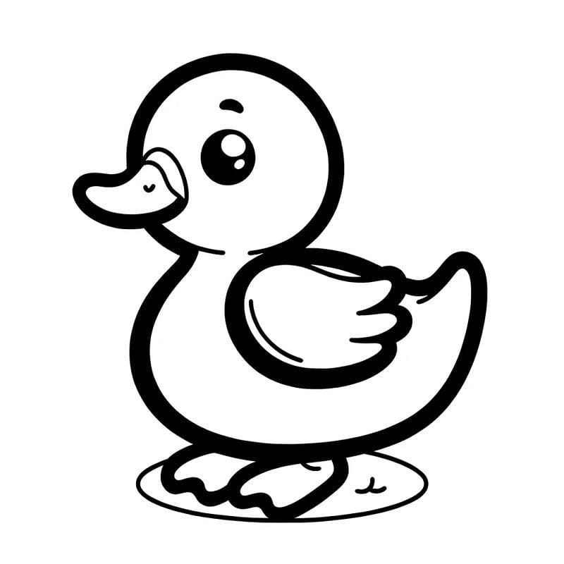Tuyển chọn tranh tô màu con vịt cho bé dễ thương